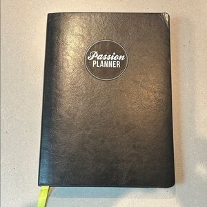 Black leather undated weekly Passion Planner